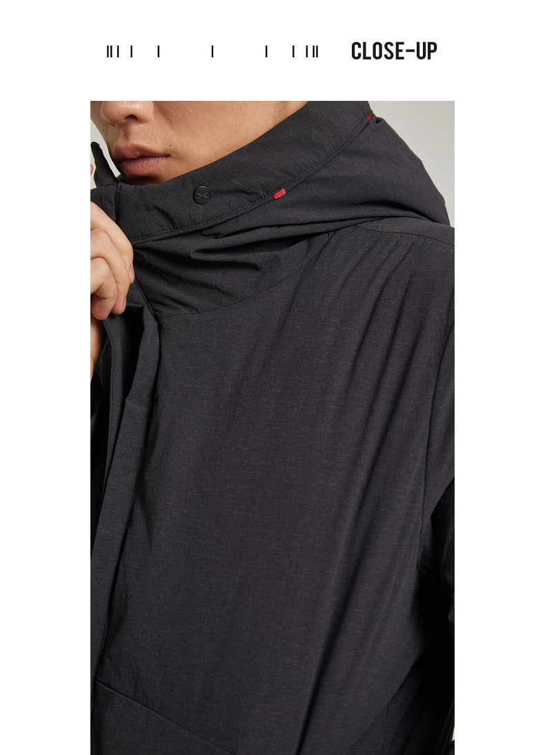利郎 男士中长款商务休闲羽绒服 图12