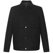 (Cashmere) Lilanz Official Woolen Coat Mens Casual Lapel Warm White Duck Down 2024 Winter Jacket