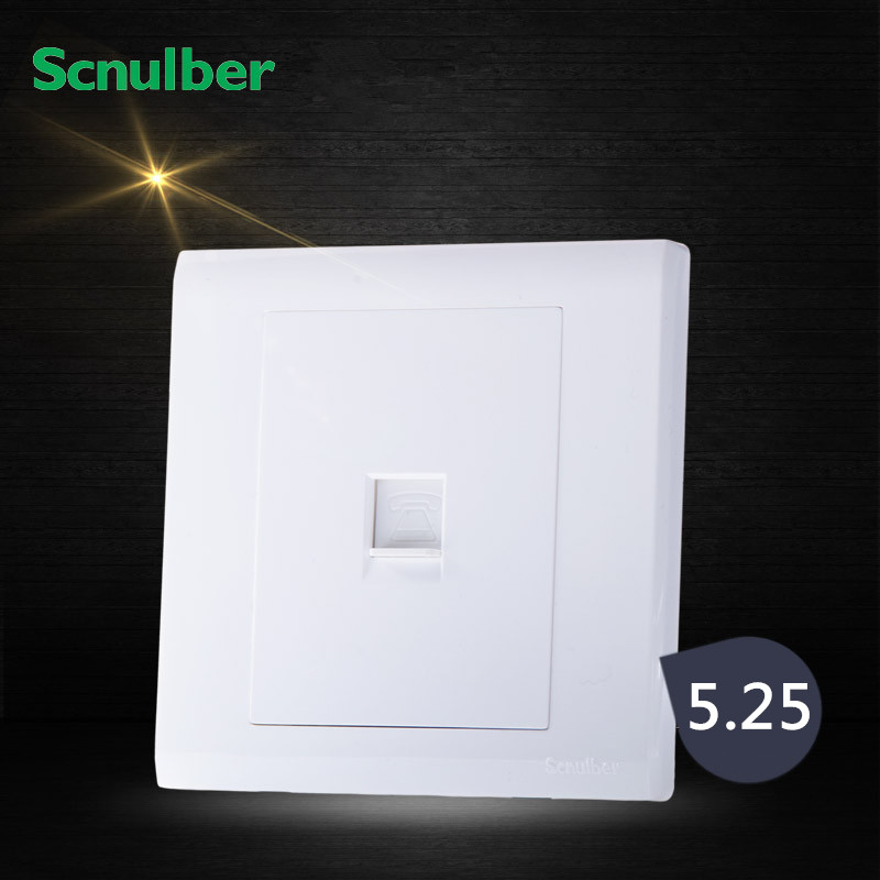 Schrandt Phone socket Panel 86 Type 4 Core TEL WALL TELEPHONE SWITCH SOCKET TELEPHONE LINE SOCKET