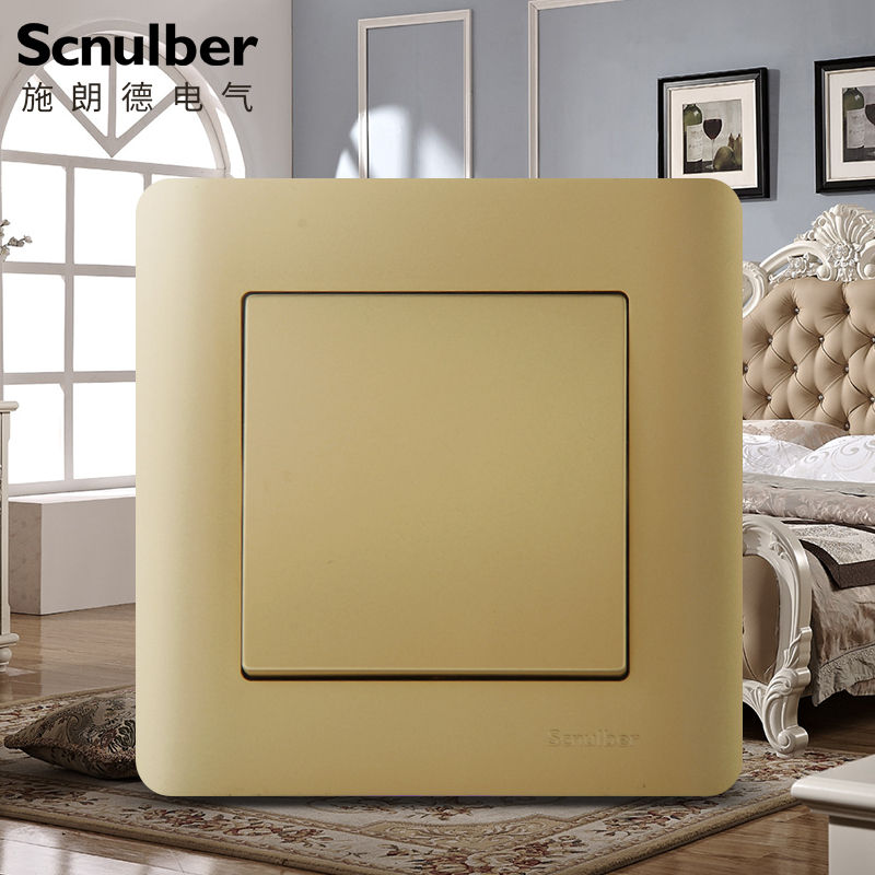 Type 86 WALL SWITCH PANEL CHAMPAGNE GOLDEN OPEN SINGLE HOLE ONE UNITED 1 OPEN SINGLE OPEN SINGLE CONTROL 16A BUTTON SWITCH-TAOBAO