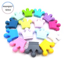 15 color optional Crown silicone beads food grade gnawing molars DIY beads AliExpress