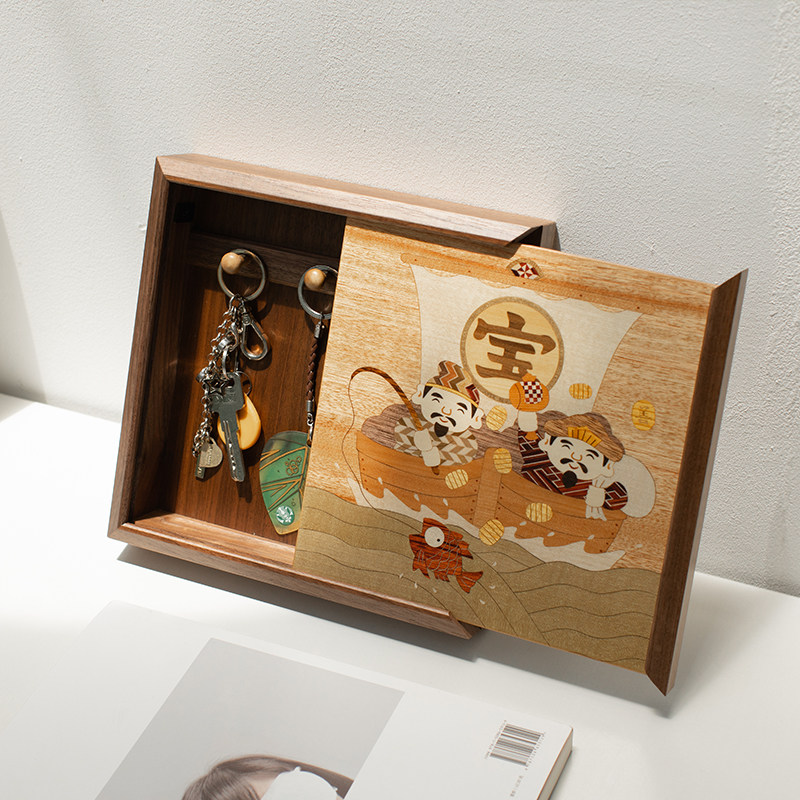 Japanese Key Case Japanese imported parquetry key cabinet: stunning design + ultimate ...