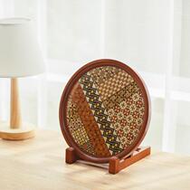 Japan Import Consignment Wood Fine Work New Small Consignment Wood Handmade Solid Wood Tea Tray 8 Inch Disc Shallow Mouth Tray