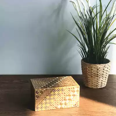 Japanese wood craftsman 6 inch secret box Luban lock organ box Japanese storage box Jewelry gift box Small wood