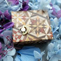  Japan imported sent wood fine work solid wood parquet handmade clockwork music box SANKYO movement National SF