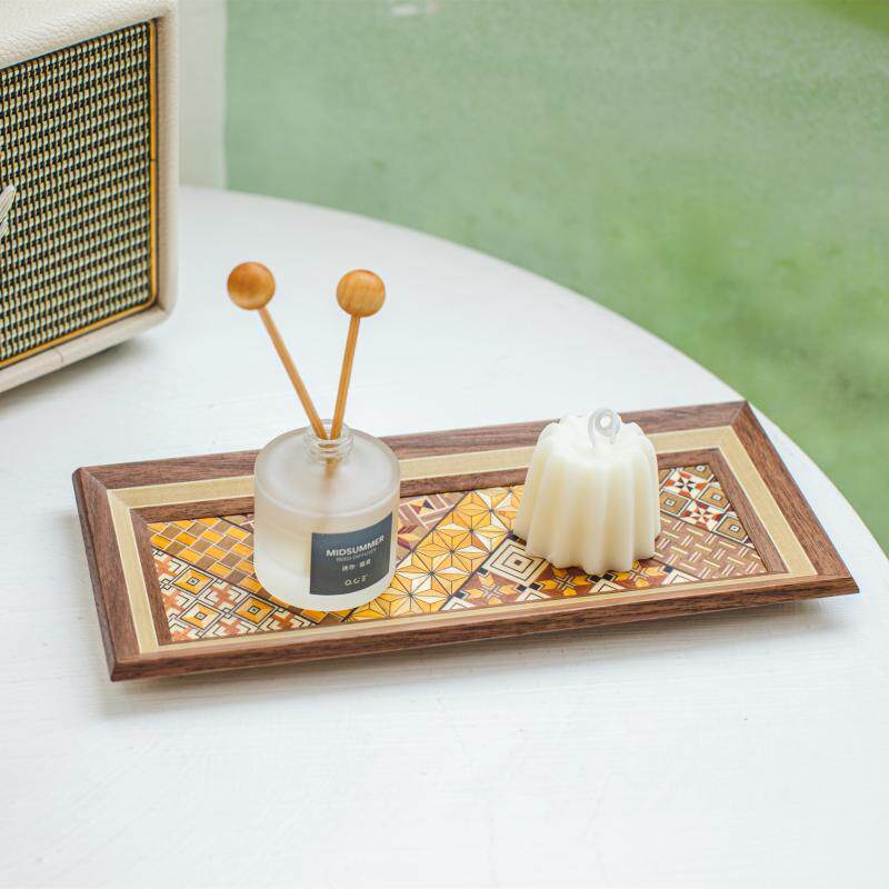 Japan posting wood fine workers handmade solid wood Japanese style small depository disc retro pen disc storage tray