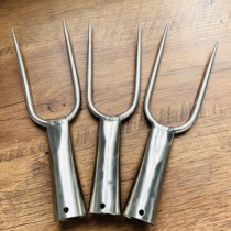 Full 304 stainless steel fork fork cabbage fork two-tooth fork agricultural landscaping fork gardening tool hunting fork fish fork