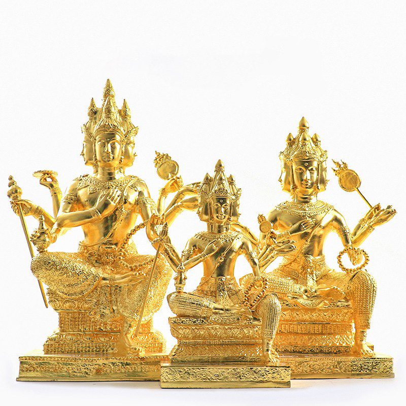 15 years old shop Thai Buddhas dragon lady Ben Sanan Four faces Buddha bronze-made gilded swing piece bottom fit for possession of Buddha's cards