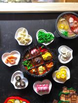 Chongqing Jiugong Lattice Hotpot Suit Fridge With Vegetable And Shrimp Oil Dish Mandarin Duck