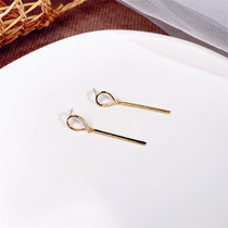 SUSUHOUSE temperament long earrings Korean earrings 2019 New Tide ear clip no earrings female clip simple