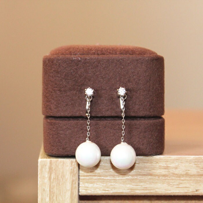 Super fairy ear needle no ear hole ear clip Korean female fake ear needle clip pearl ear ornaments long version of earrings without ear holes