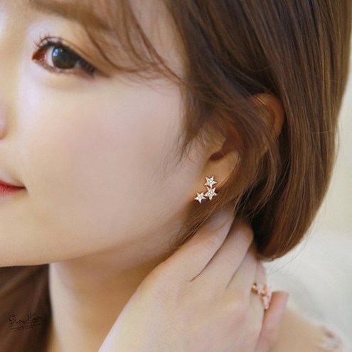 SUSU HOUSE No ear pierced earrings fake earrings girls Korean ear clip simple fresh ear clip trendy quality