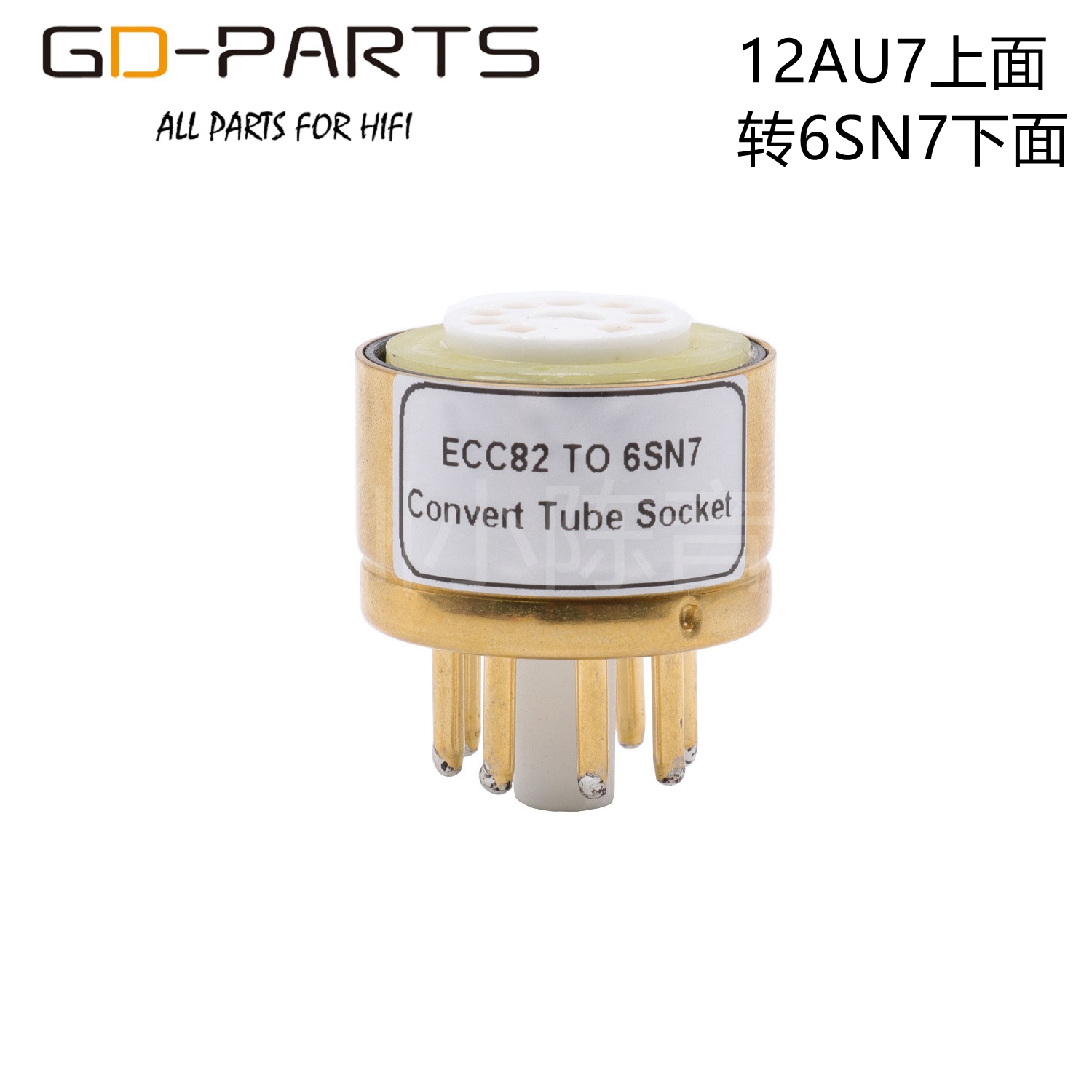 ECC82 12AU7 ECC83 12AX7 6SN7 6N8P 6SL7 6N9P Vacuum Tube Conversion Base Gold Plated