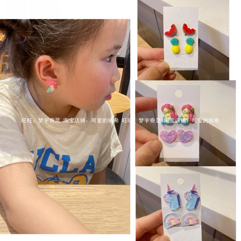 Outlet Australia Children Princess Ear Clip Girl Cute Unicorn No Earrings Earrings Earrings Earrings Earrings