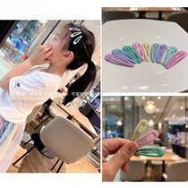 Export Order Beauty Girl Pure Color Series Water Drop Clip Frosted Multicolored Hair Clip Temperament Liu Haibb Clip Hair Accessories Suit