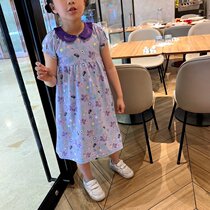 Day Single Expensive summer girl cartoon kitty pure cotton one-piece dress comfortable and soft and crummy dress