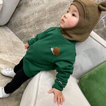 Day single-tide boy girl spring and autumn cotton cotton jacket cute embroidery jacket