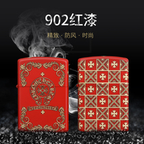 Toast New Zoro 902 Red Lacquer Finely Carved Kerosene Lighter Men Personality Portable Windproof Retro Gift