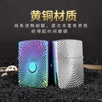 Toast New Pinzolo 902 Back to rotating brass kerosene lighter old windproof mens portable gifts for self-use