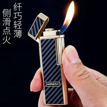 Good luck with the new side slide inflatable lighter grinding wheel ignition small portable clammy men sending gifts for individuality