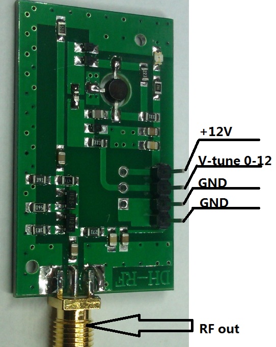 RF voltage controlled oscillator RF oscillator Frequency source Wideband VCO 515MHz-- - 1150MHz