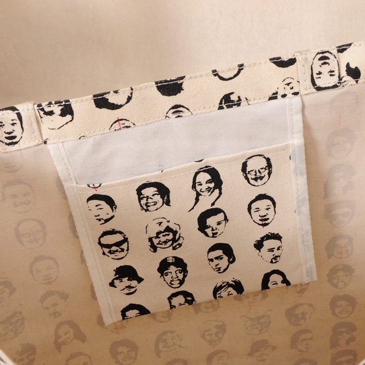 日本官网同步 ASOKO米色头像帆布防水手提购