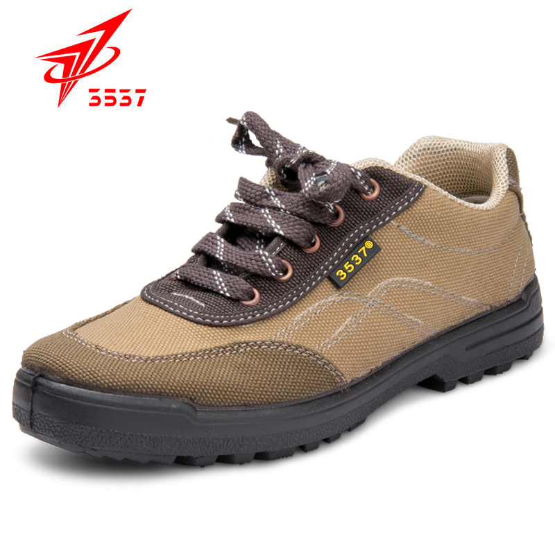 3537 camouflage liberation shoes men's combat training shoes construction site wear-resistant canvas rubber shoes work shoes work shoes