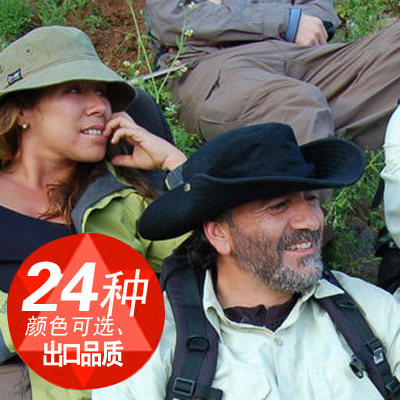 Fishing hat Benny hat outdoor field round brim hat men and women mountaineering hat big head circumference sun hat sun protection fisherman hat