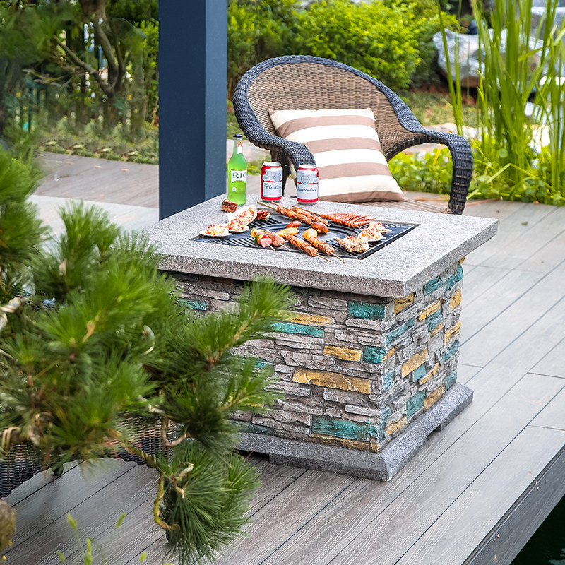 Barbecue grill Outdoor Home Barbecue Stove Fire Basin Barbecue Table Outdoor Carbon Fire Table Courtyard Grill Fire Stove Fire Stove Heating Stove