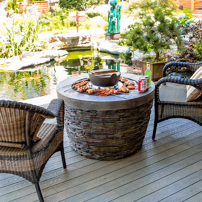 Barbecue Grill Cast-iron Fire Basin Courtyard Oven Baking Stove Outdoor Stove Grill Fire Basin Heating Home Indoor Carbon Oven