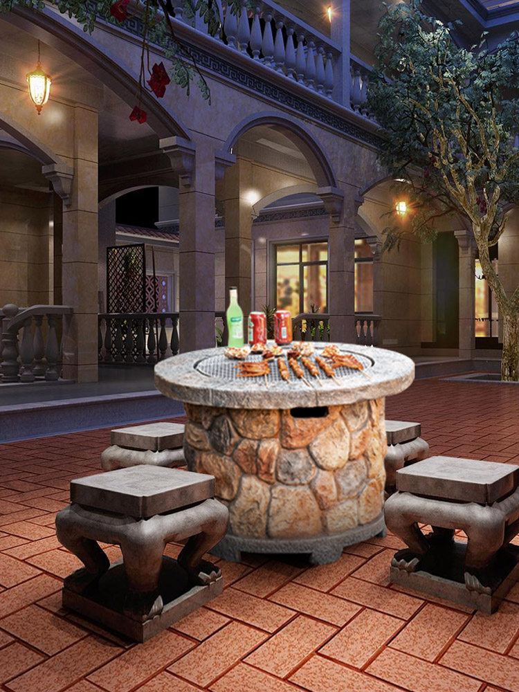 Barbecue Grill Outdoor Fire Basin Barbecue Table Oven Outdoor Patio Grill Fire Stove Home Stove Bonfire Stove Barbecue Table