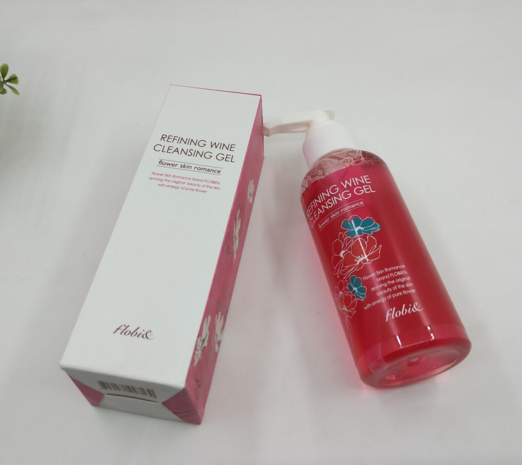 Giải phóng mặt bằng! Hàn Quốc Flobin Red Wine Brightening Moisturising Cleansing Gel 150ml Không bọt sữa rửa mặt cho da nhạy cảm