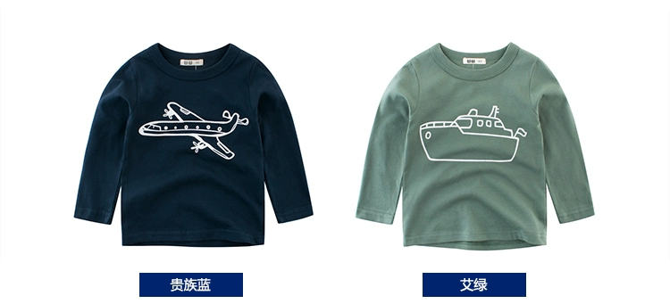 Áo thun trẻ em dài tay 2019 Áo trẻ em Hàn Quốc Áo bé trai mùa thu Áo sơ mi nữ đơn giản Đầm cotton shop quần áo trẻ em đẹp
