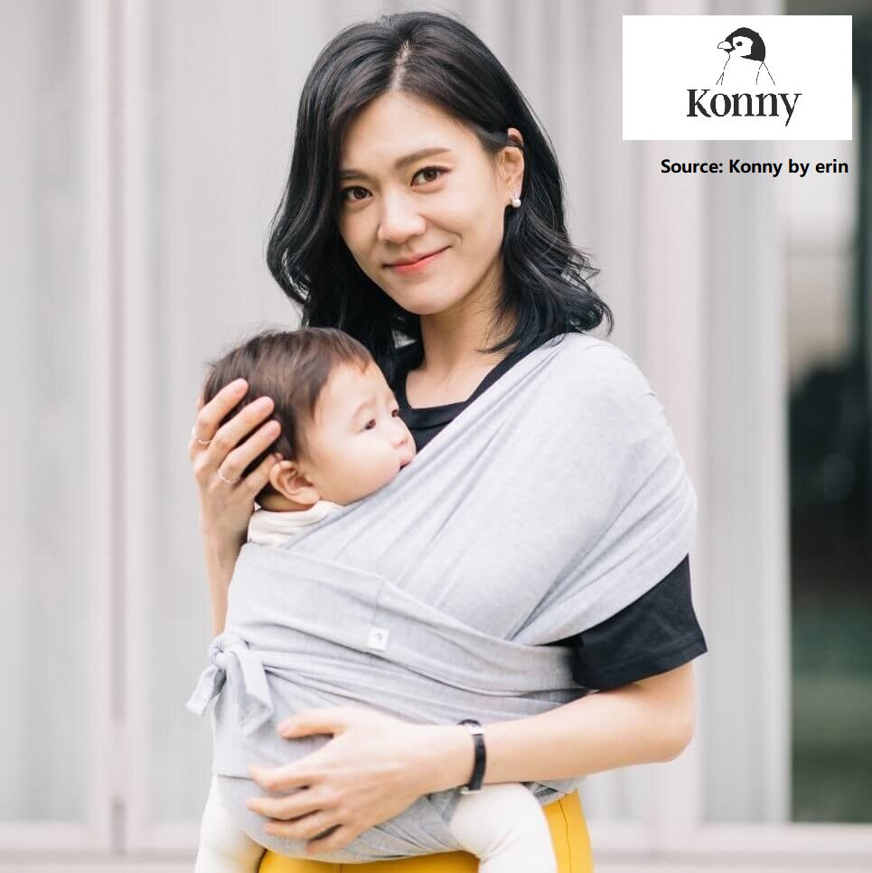 Korea Konny baby carrier newborn wrapped parenting backpack front hugging lightweight (four seasons cotton style solid color)