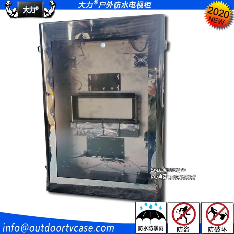 Stainless steel strong outdoor waterproof anti-theft cinema casino advertising machine display TV shell metal shell