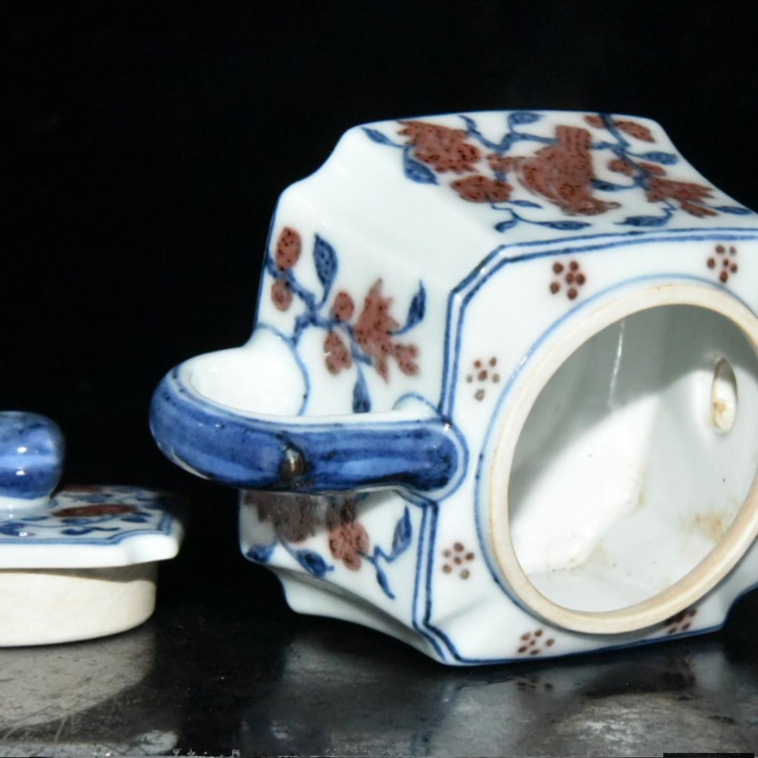 清代の同治  五彩粉彩博古図査義興鼎  花提梁やかん  急須    現代工芸品 清代の同治 五彩粉彩博古図査義興鼎 花提梁やかん 急須 現代工芸