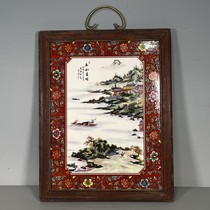 Antiques antiques porcelain supplies old goods collections famous masterpieces pastel landscape paintings hanging screens porcelain plate paintings ornaments