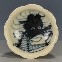 Antique porcelain supplies old goods Yuan Dynasty blue and white lion tea cup tea cup tea set hand cup