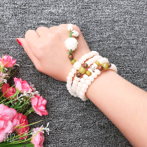 Clothes all Gagger natural root bracelet white jade Bodhi 108 Buddha beads candida Bodhi Lotus Bracelet Necklace