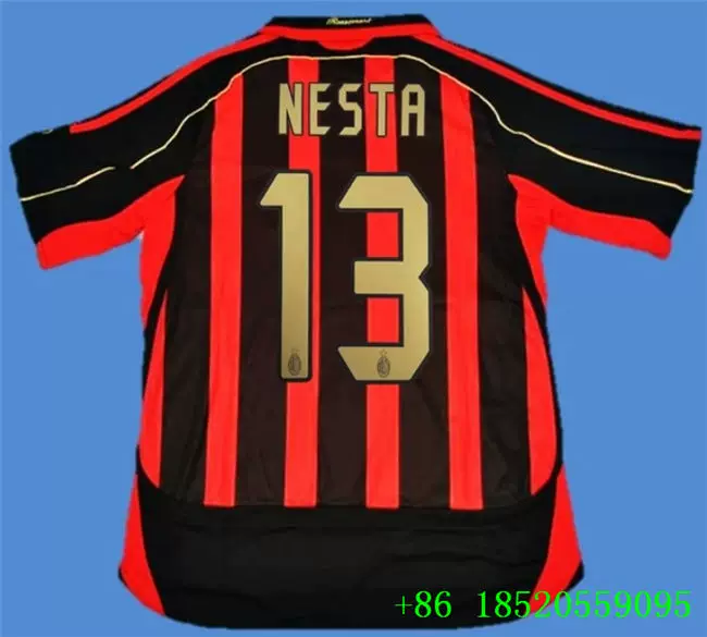 [06-07 ac milan home away vintage retro 22 KAKA PIRLO INZAGHI]