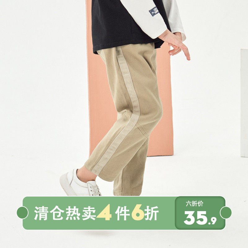 Baby casual pants 2022 autumn new boys and girls pure cotton trousers infants all-match outerwear pants tide