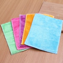  Special offer Ultra-fine bamboo fiber non-oily double-sided two-color super absorbent dishwashing towel dishwashing cloth rag cleaning towel