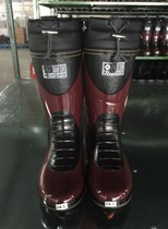 2558 every year in Japan winter single male high-top rubber rain shoes jujube red sponge inner wear-resistant bottom