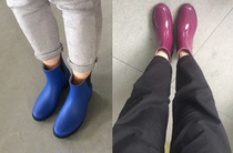 The proofing room Master creates imported rubber and environmentally friendly European and American fashion crocodile leather rain shoes Blue Purple 2 colors