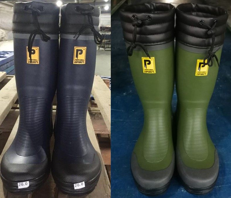 AKS-3 Japanese market men high cylinder suction sweaty waterproof rubber rain shoes Yu single blemishes random hair 