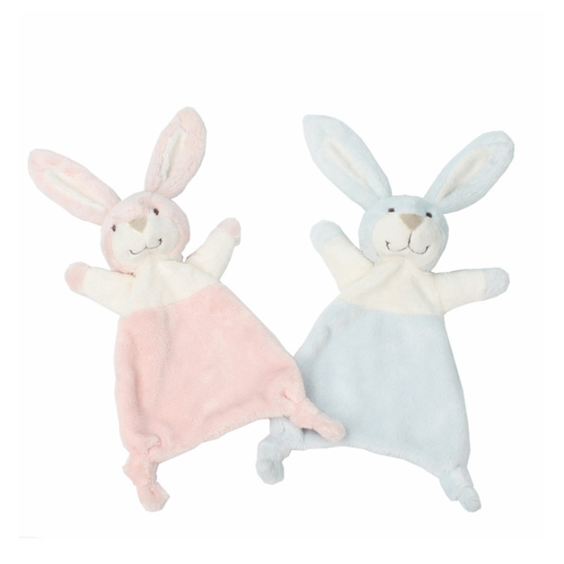 Cute cartoon doll pacifies white bear soft buddy entrance nibbles long ear rabbit plush doll