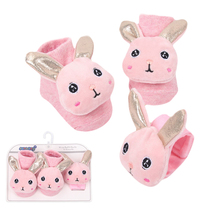 Infant cartoon animal wrist rattle with anti-skid socks set baby toy