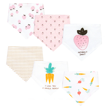 3 pieces of saliva towel baby cotton bib cute fruit printing bib bib bib men and women baby triangle towel