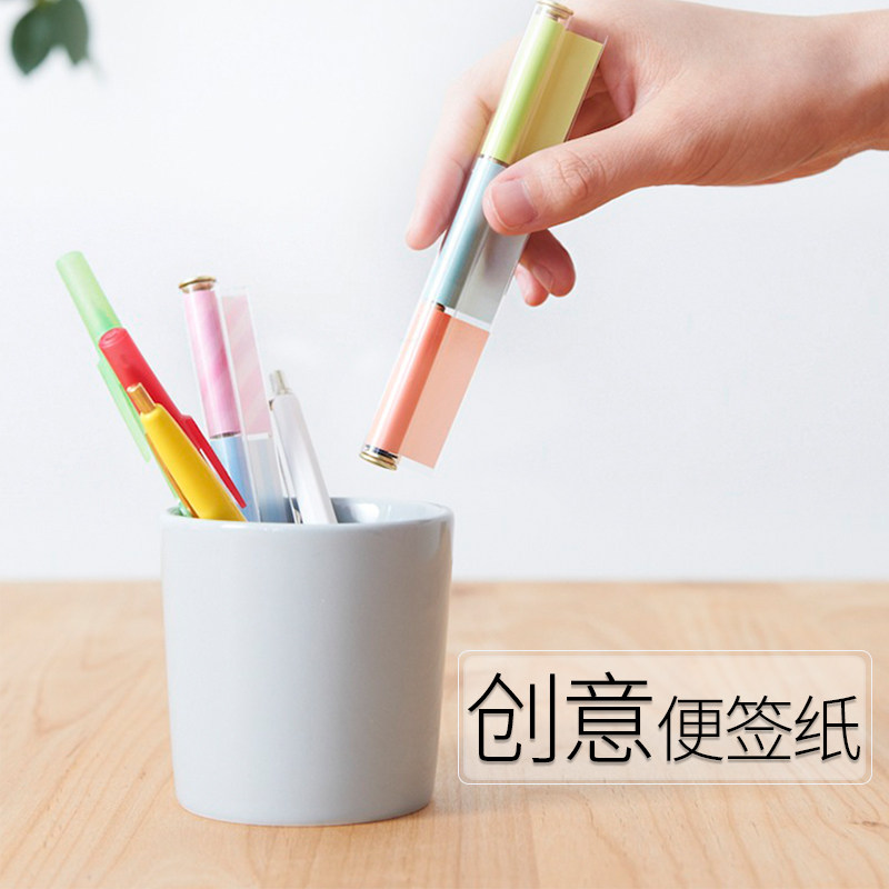 日本Kanmido甘美堂Lipno唇膏型便签索引贴 可撕PENtONE笔式便利贴