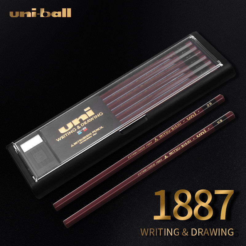 力天文化 日本UNI三菱1887 木杆铅笔|可进行硬度测试|一支价格